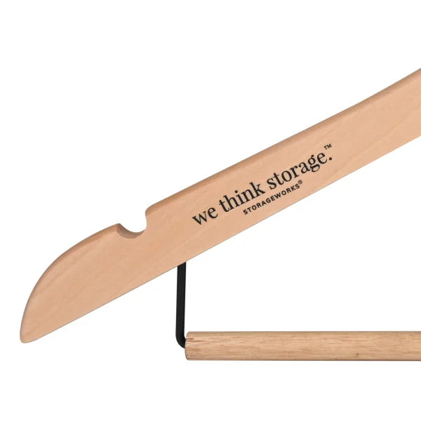 WeThinkStorage Premium Slim Wood Hangers 30-count Combo Pack