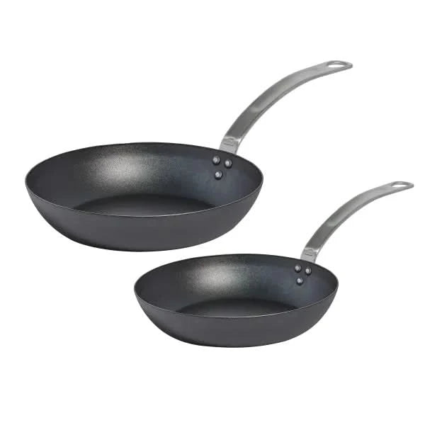 MADE IN Seasoned Carbon Steel 2-piece Frying Pan Set