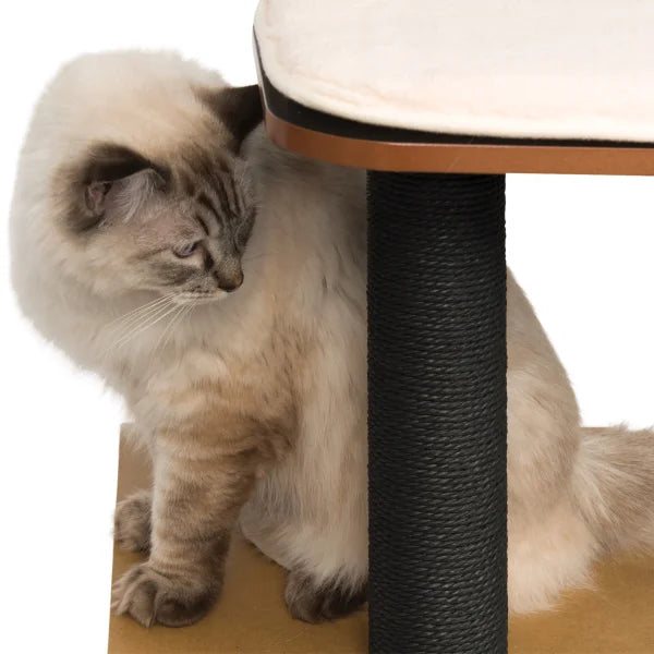 Vesper High Base 47.8 inch Cat Tree, 3 Levels and 1 Condo, Black