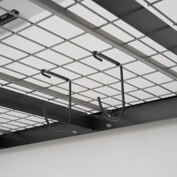 SafeRacks Super Duty 4 ft x 8 ft Overhead Garage Storage Rack and Accessories Kit