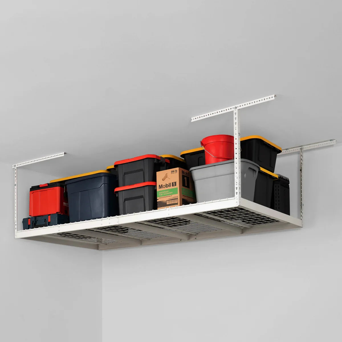 SafeRacks Super Duty 4 ft x 8 ft Overhead Garage Storage Rack and Accessories Kit