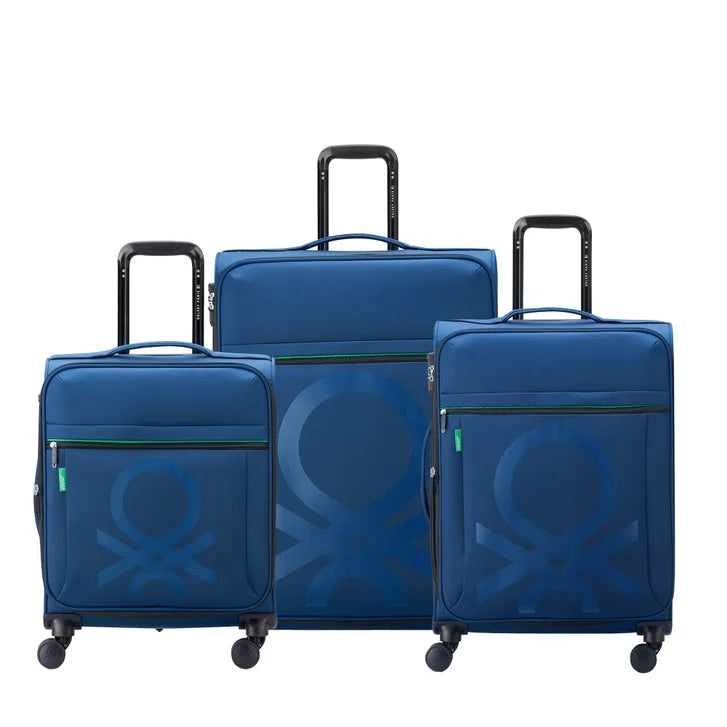United Colors of Benetton X Delsey Paris Color Block 3-piece Softside Set