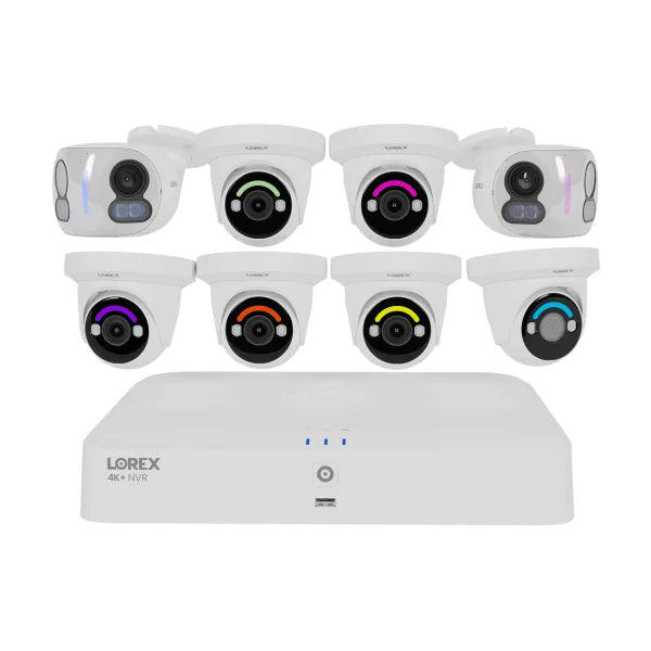 Lorex Classic 2TB NVR w/ 6x 4K+ Turret Cameras & 2x Dual Lens 4K Cameras