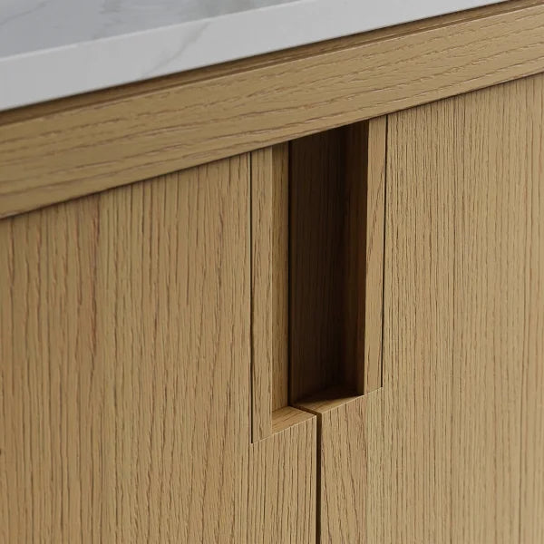 Kohler Solive Bathroom Vanity with Sink and Quartz Top in Oak