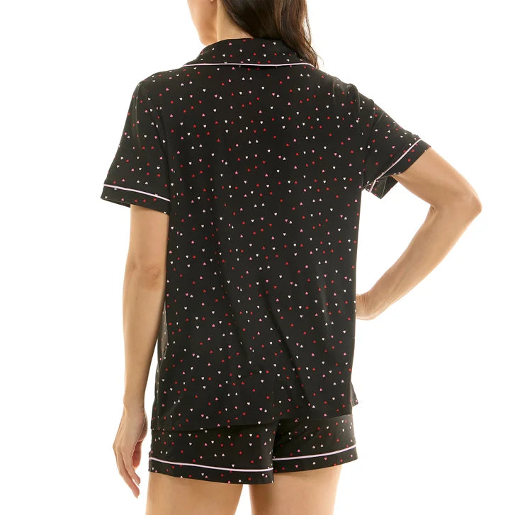 Jaclyn Women's Valentine's Day 3-piece Notch Collar PJ Set