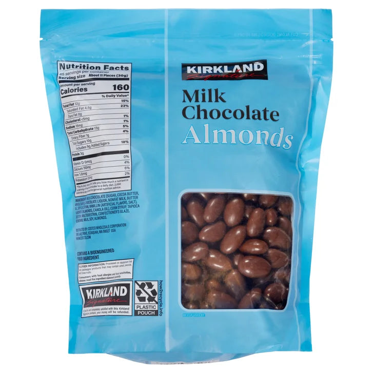 Kirkland Signature Milk Chocolate Covered Almonds, 48 oz