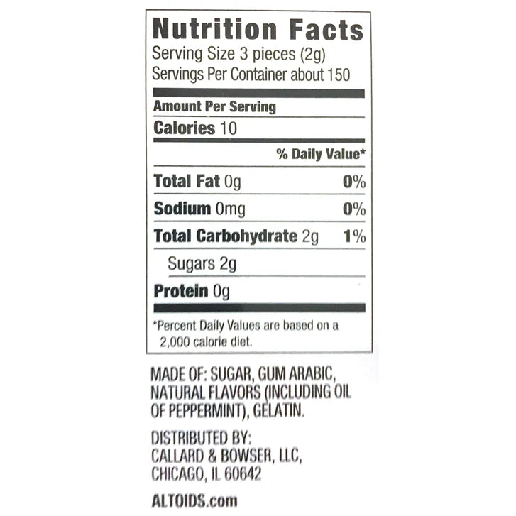 Altoids Breath Mints, Hard Peppermint Candy, 1.76 oz, 12-count