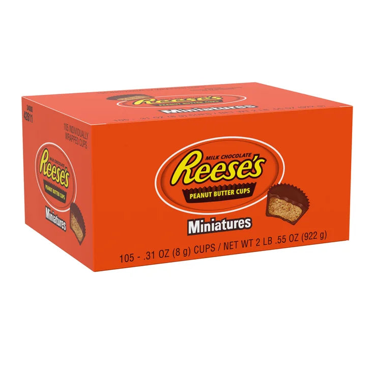 Reese's Peanut Butter Cups, Miniatures, 0.31 oz, 105-count