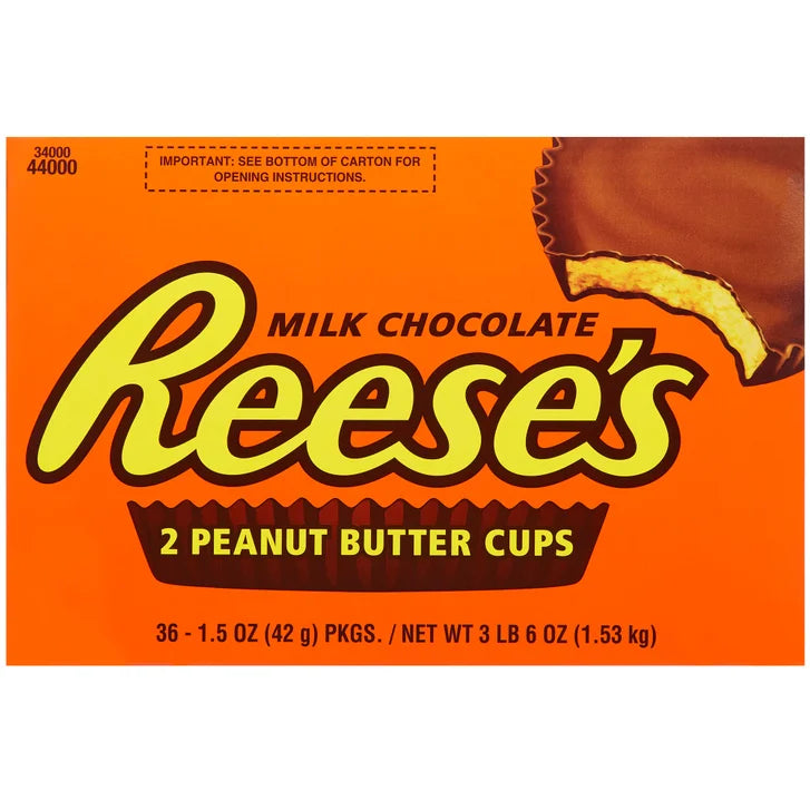 Reese's Peanut Butter Cups, Milk Chocolate, 1.5 oz, 36-count
