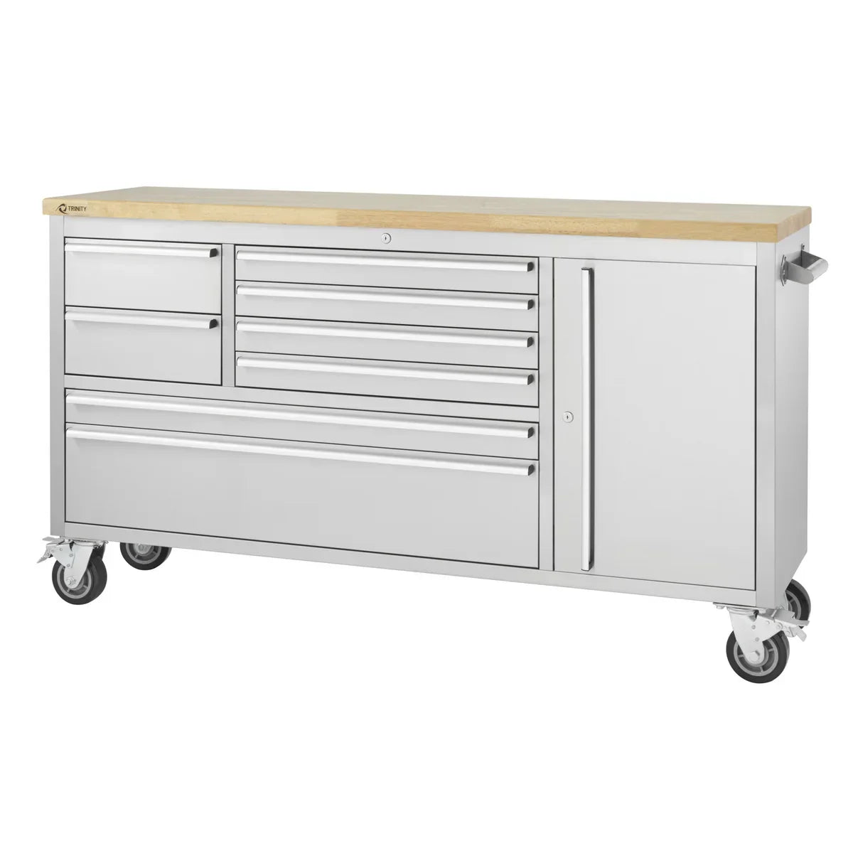 66" Stainless Steel Rolling Workbench