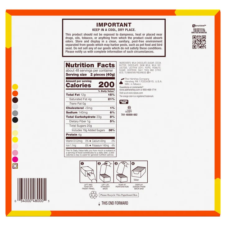 Reese's Peanut Butter Cups, King Size, 2.8 oz, 24-count