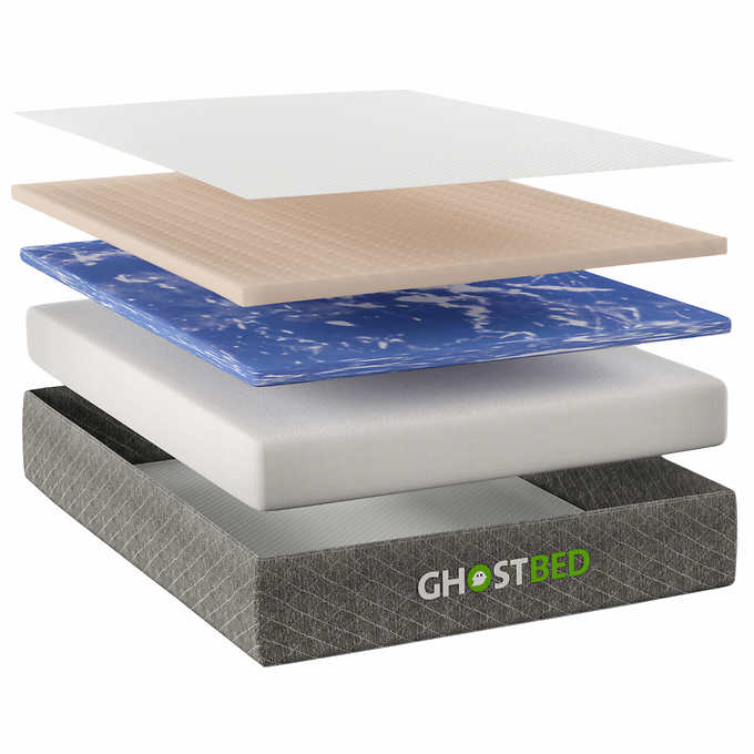 Ghostbed Classic 11" Medium-Firm Mattress with Luxury Adjustable Base