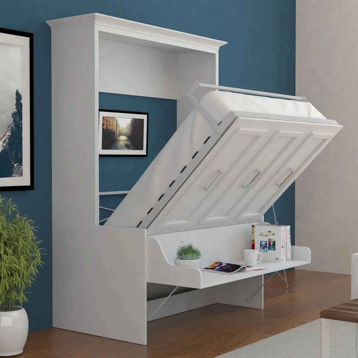 Bed & Room Porter Full Portrait Wall Bed with Desk