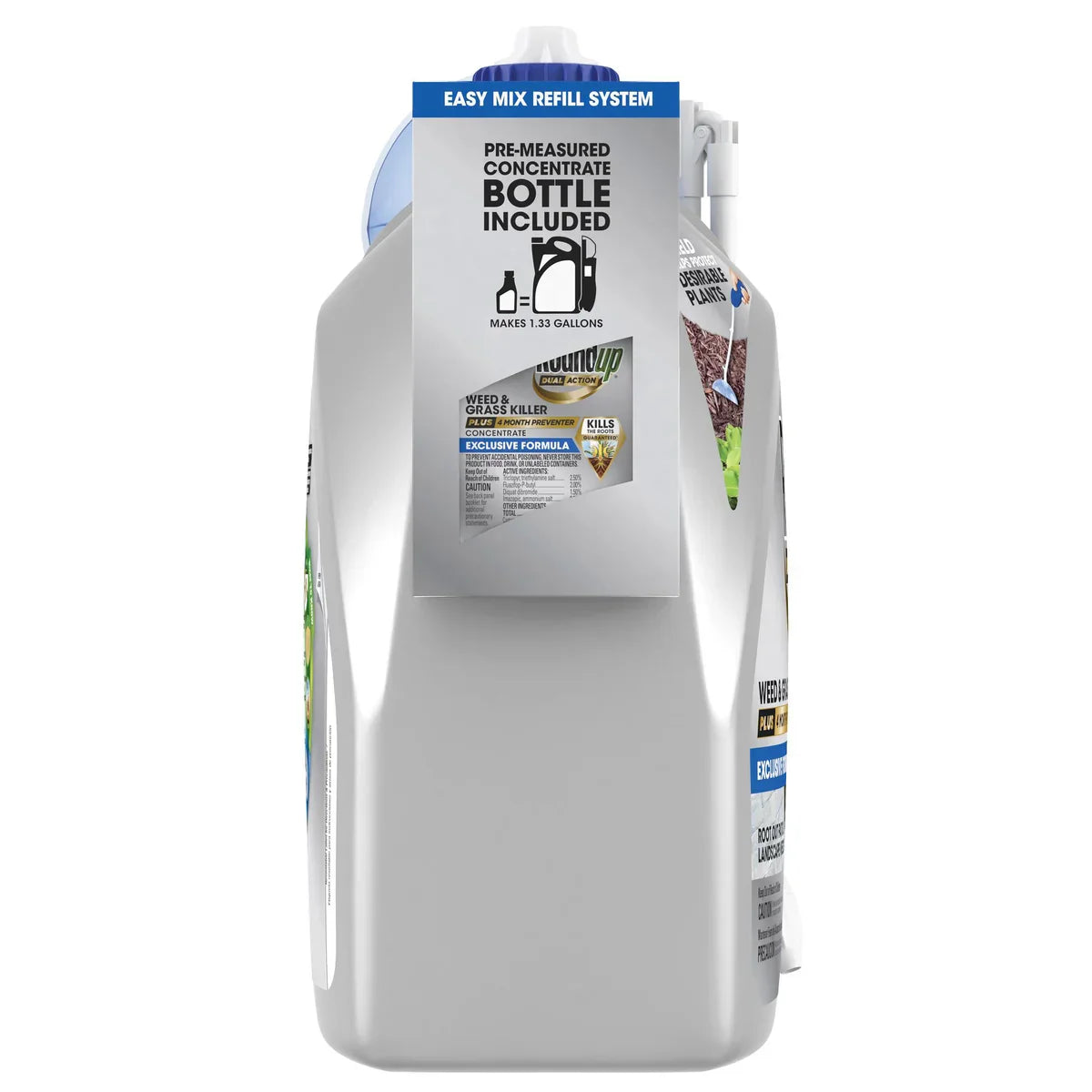 Roundup Dual Action Weed and Grass Killer Plus 4 Month Preventer with Easy Mix Refill