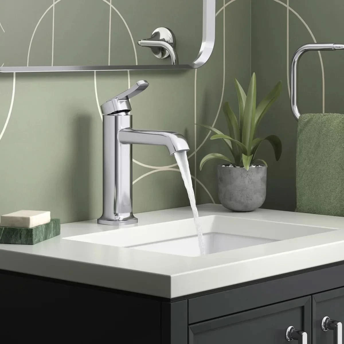 Cordate Single-handle Bathroom Faucet