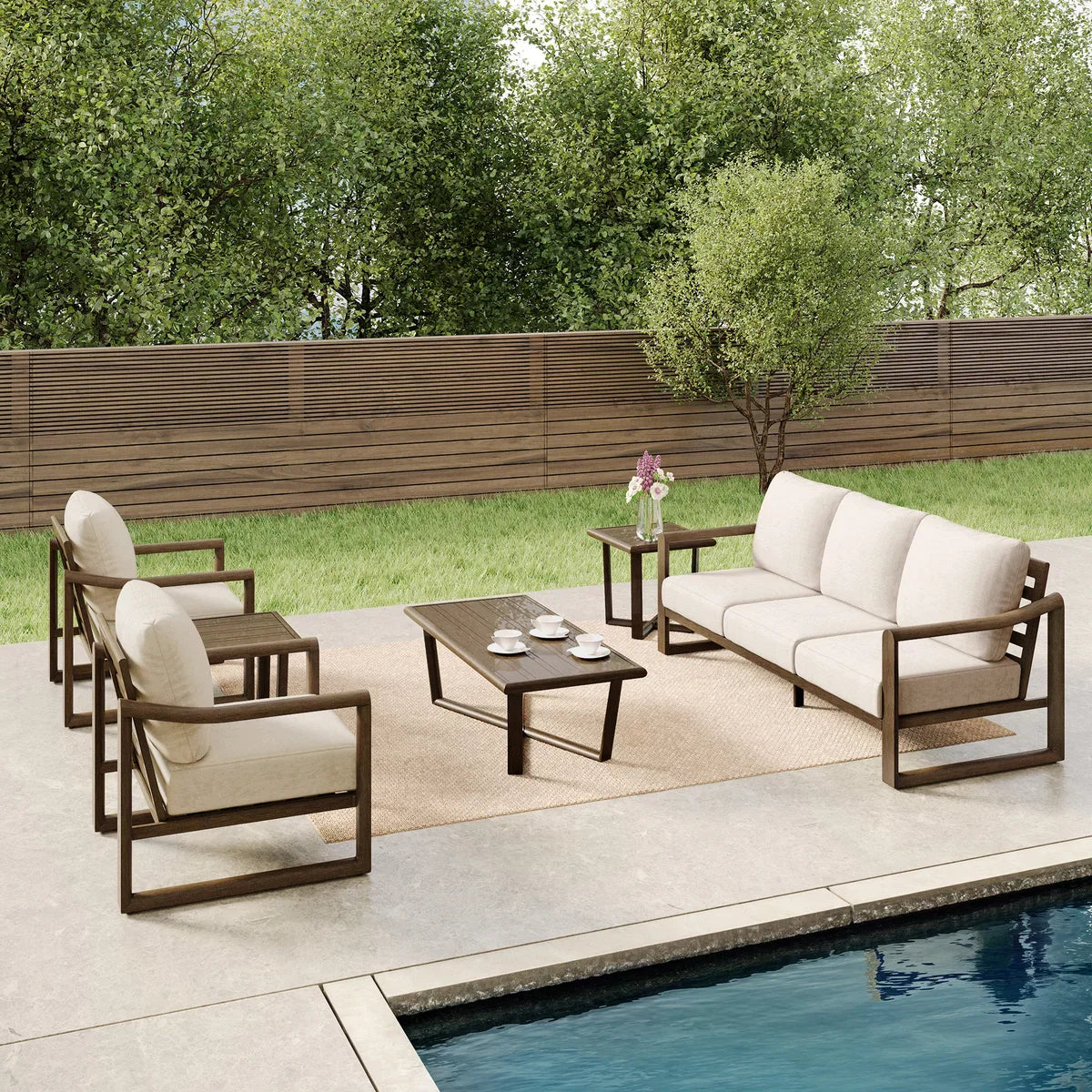 Amparo 6-piece Deep Seating Outdoor Patio Set