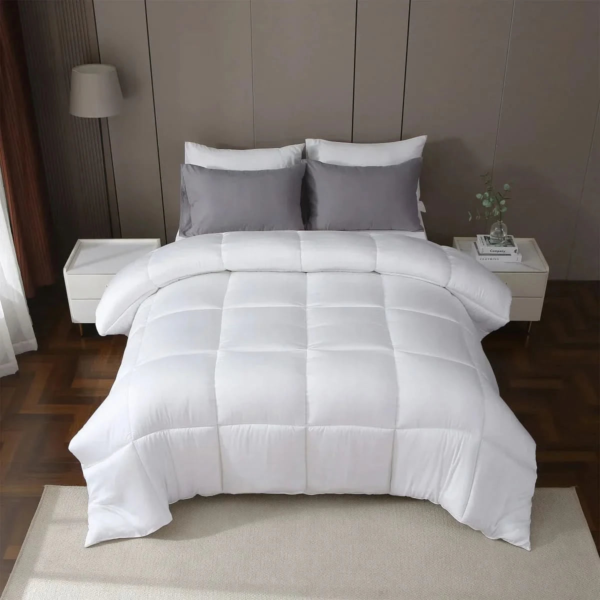300 Thread Count 100% Viscose from Bamboo White Comforter