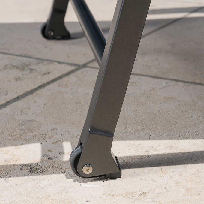 SunVilla Commercial Sling Wave Chaise Lounge with Adjustable Armrests, 2-Pack