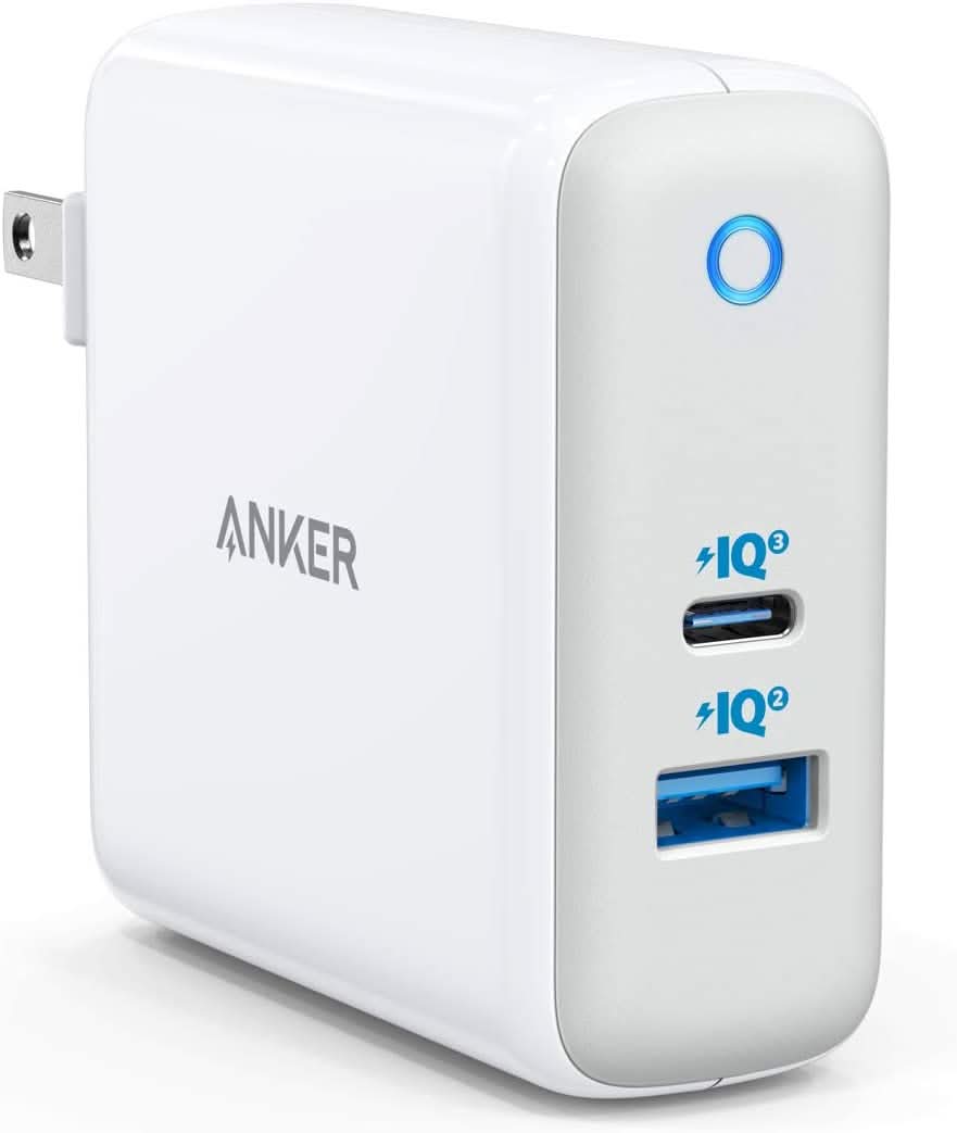 Anker 60W GaN Charger, PowerPort Atom III, iPhone 13/12 Compatible, White/Black