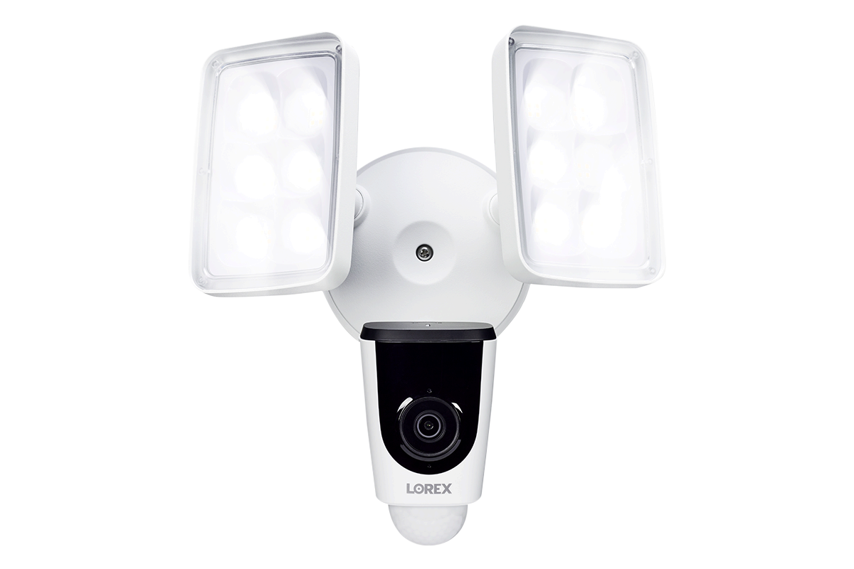 Lorex 1080p Wi-Fi Floodlight Camera and 2K Wired Video Doorbell with Active Deterrence