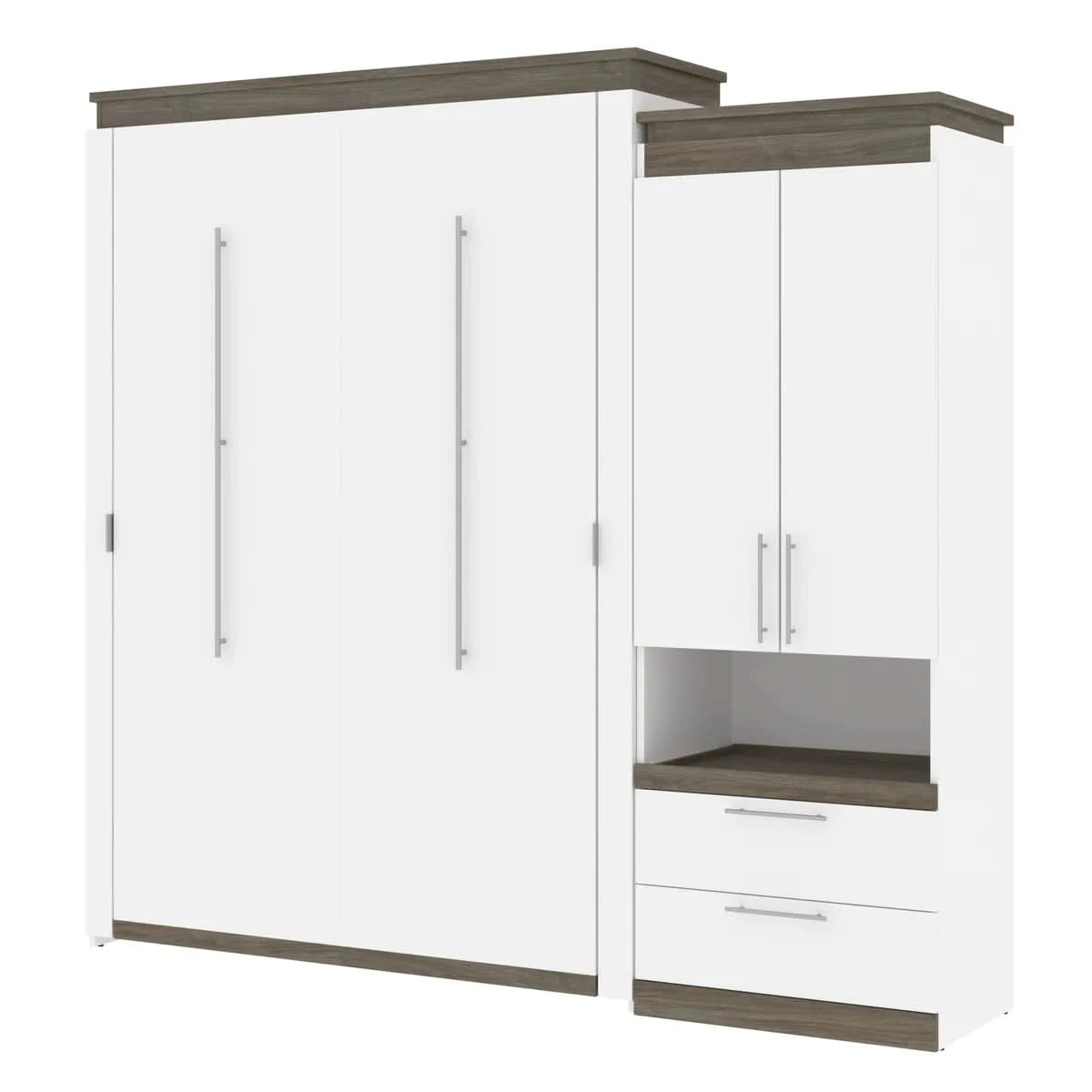 Orion Queen Wall Bed with Storage Cabinet and Nightstand