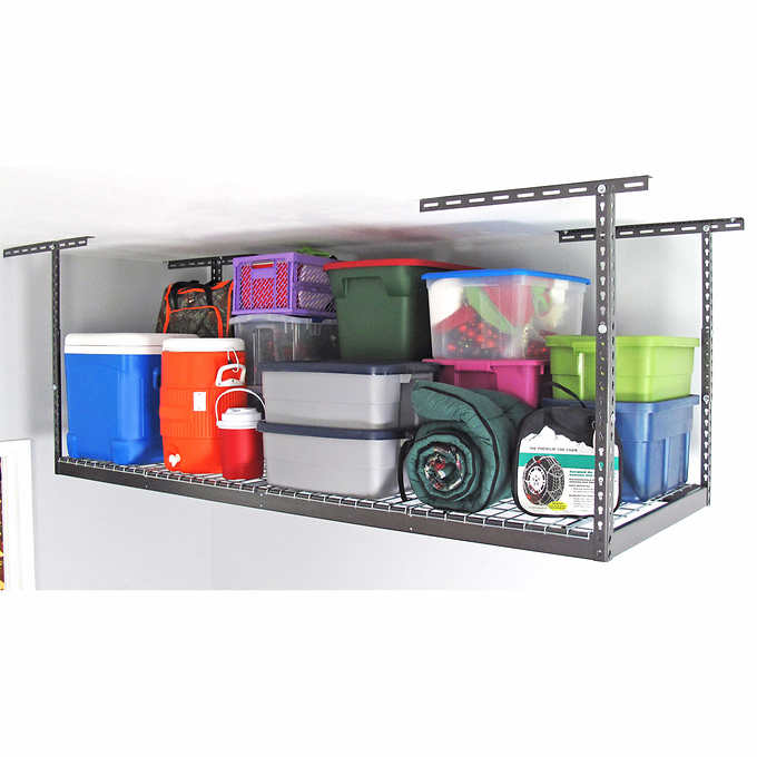 SafeRacks 3 ft x 8 ft Overhead Garage Storage Rack and Accessories Kit