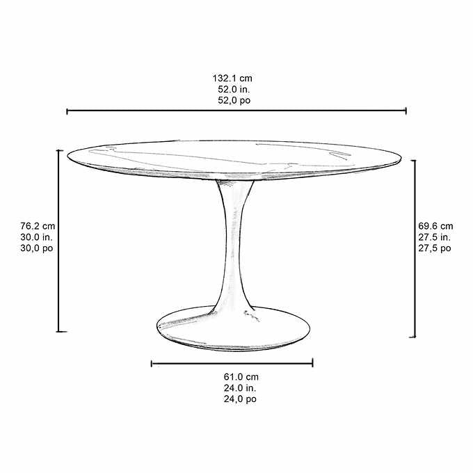 Orchid 52" Round Quartz Dining Table