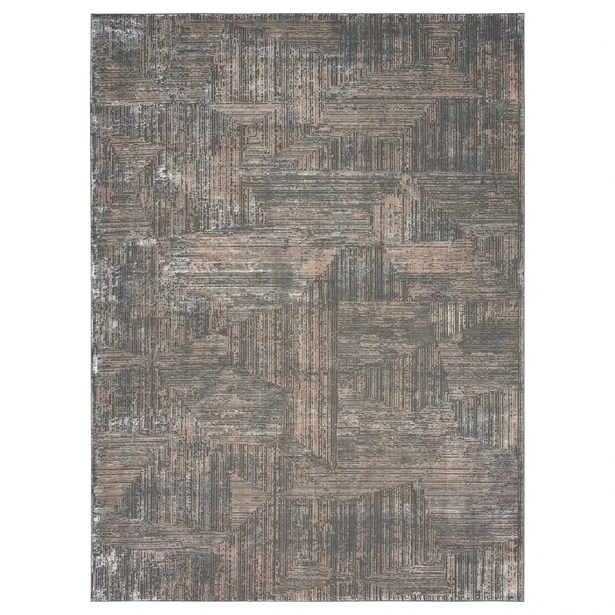 Calvin Klein Luminosity Black Ivory Area Rug, 9' x 12'
