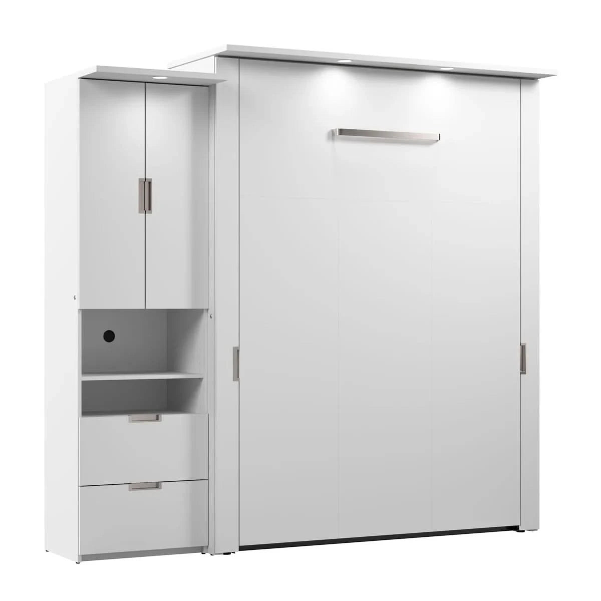 Lumina Queen Murphy Bed with Storage Cabinet