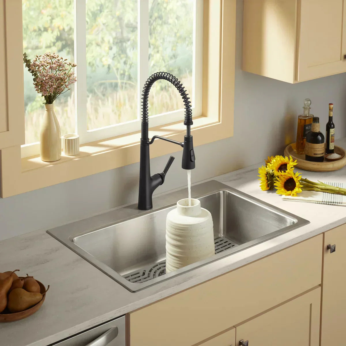 Kohler Pro-Function Kitchen Sink Kit - With Vibrant Stainless or Matte Black Faucet