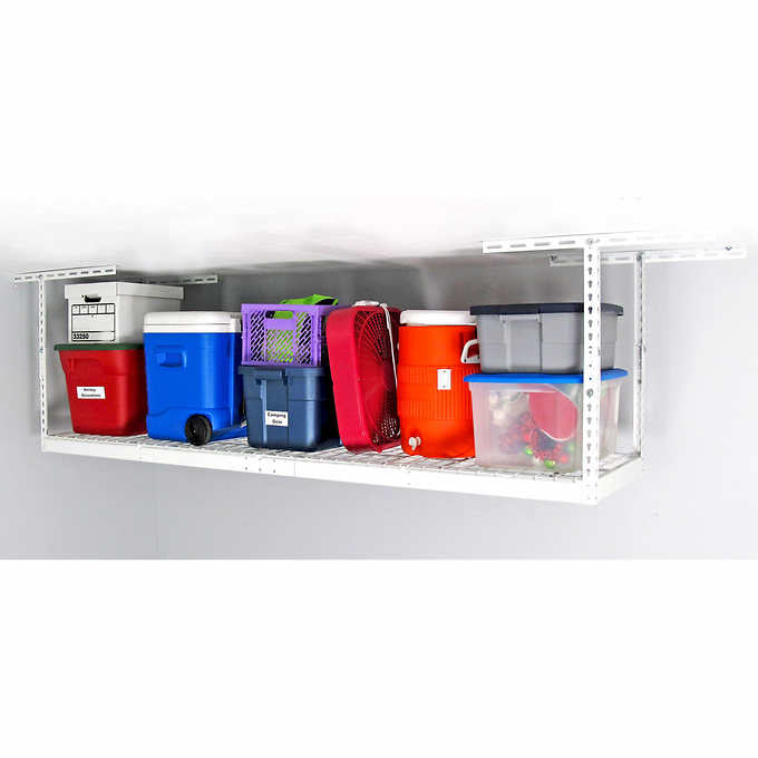 SafeRacks 2 ft x 8 ft Overhead Garage Storage Rack and Accessories Kit