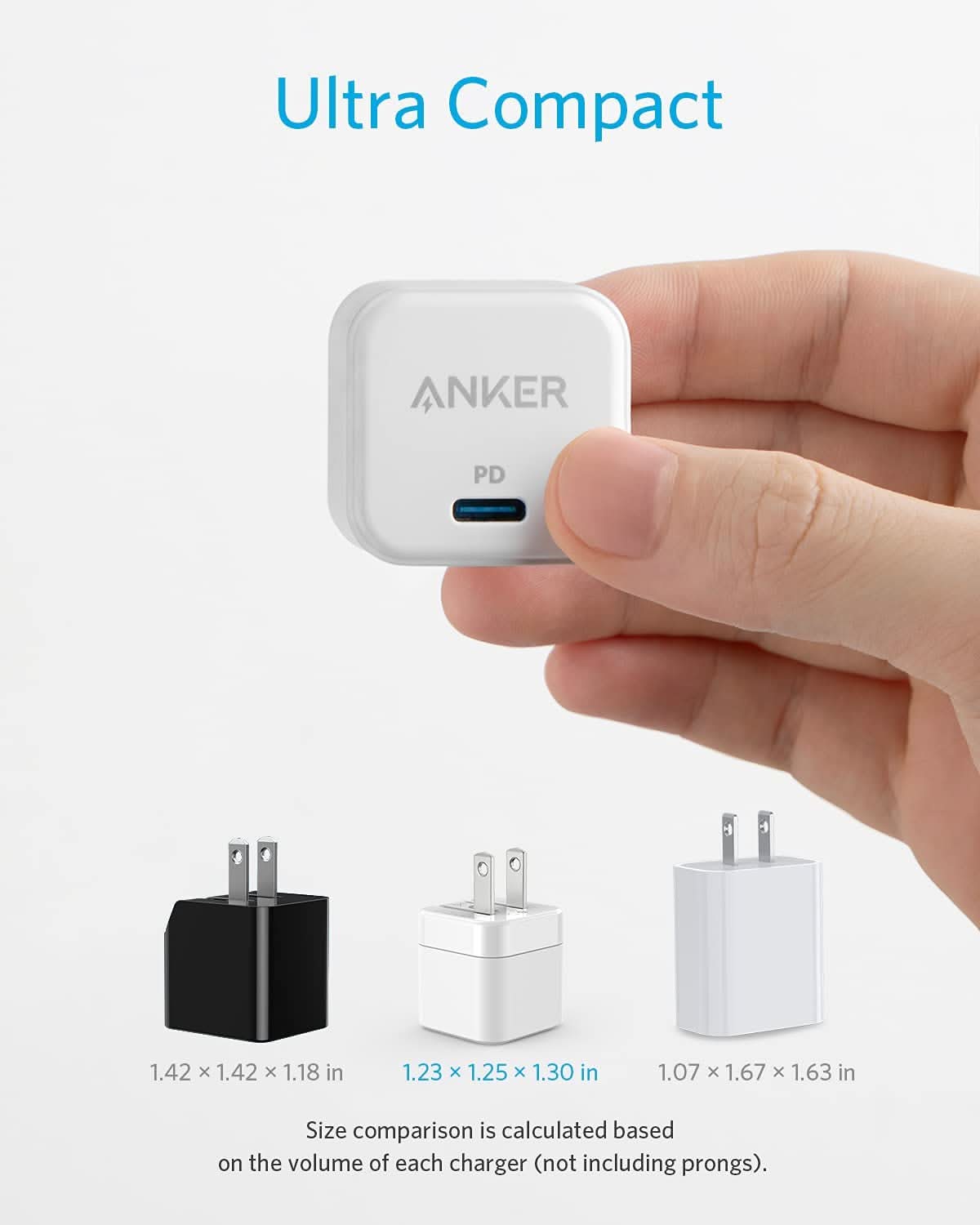 Anker USB C Charger, 2-Pack 20W Fast Charger (Foldable Plug)