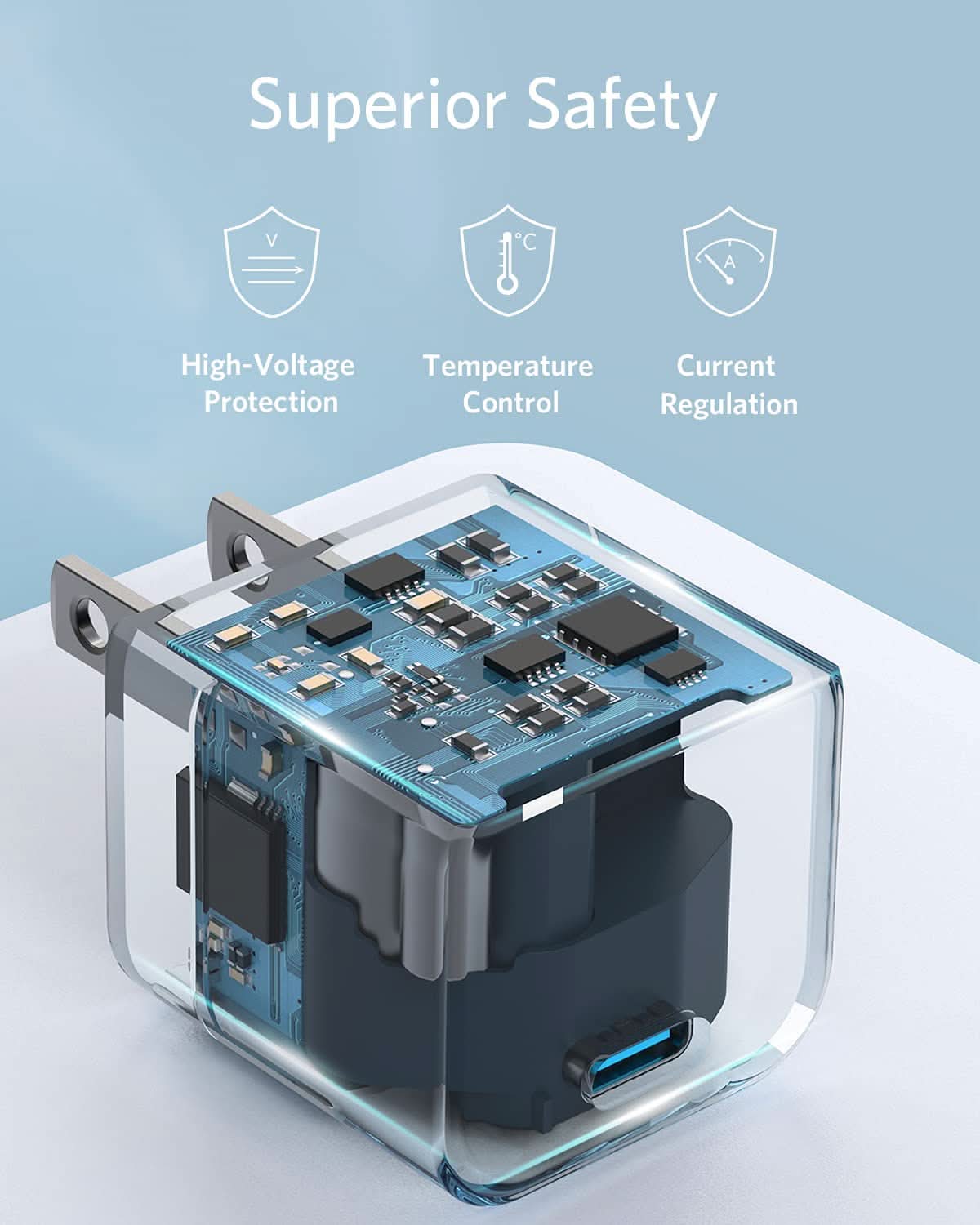 Anker USB C Charger, 2-Pack 20W Fast Charger (Foldable Plug)