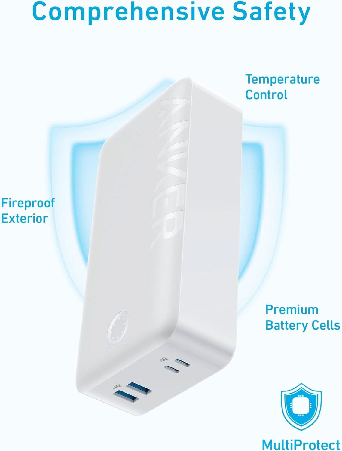 Anker Power Bank, 40,000mAh 30W Battery Pack with USB-C High-Speed Charging