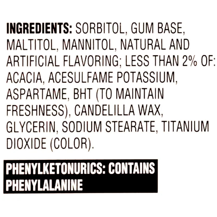 Trident White Sugar Free Gum, Wintergreen, 16 Pieces, 9-count