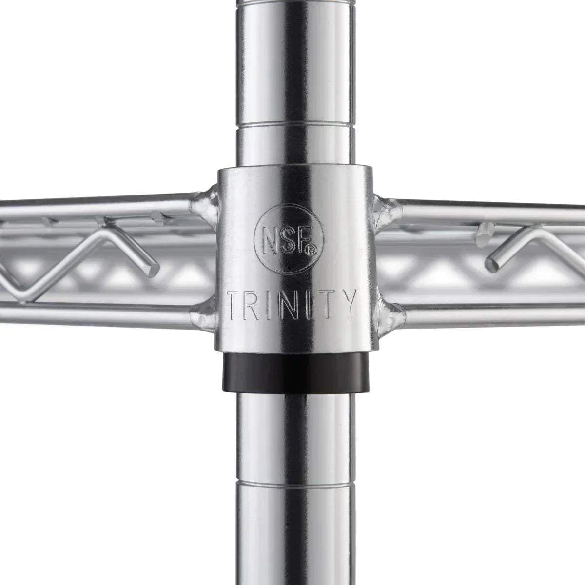 TRINITY EcoStorage 4-Tier Wire Shelving Rack with Wheels, 48" x 18" x 72" , NSF, Chrome Color