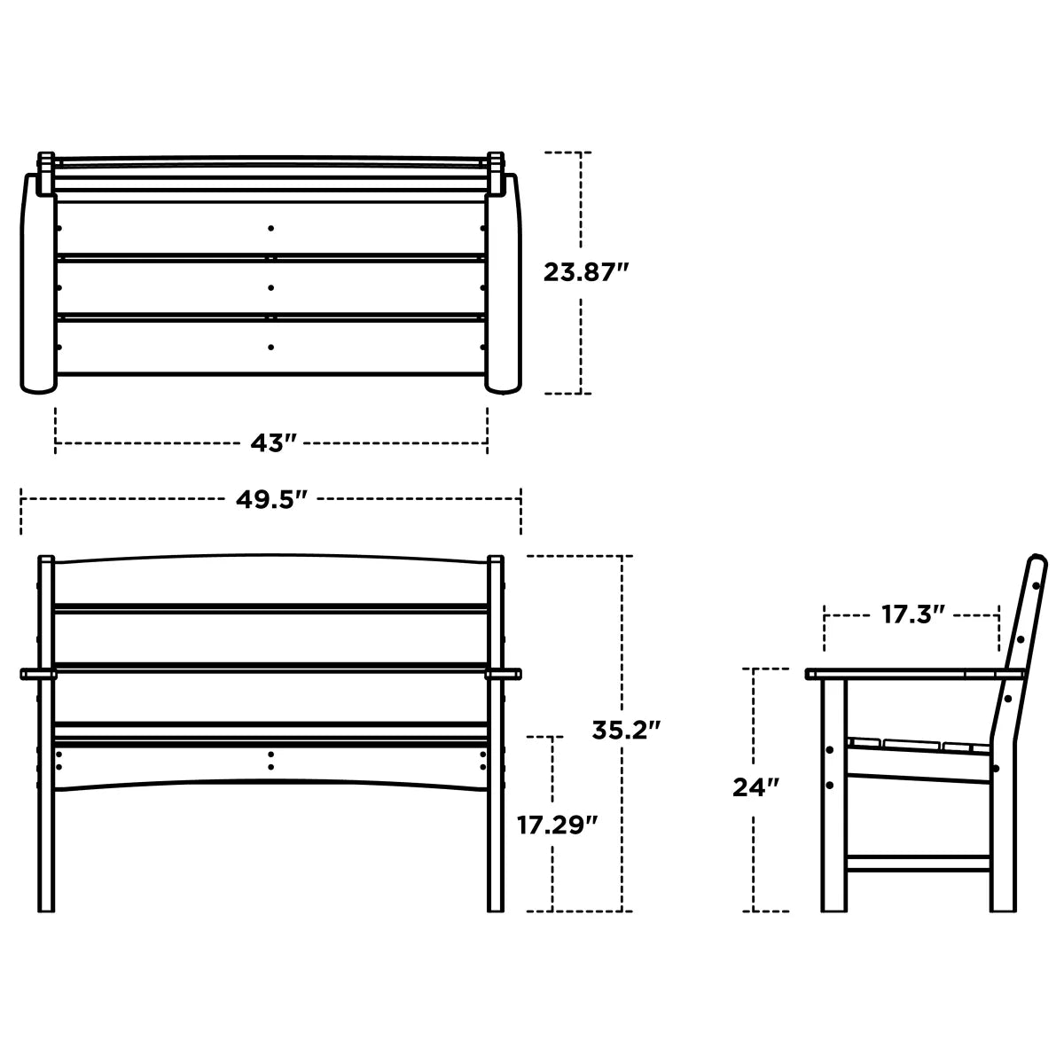 Long Beach Garden Bench