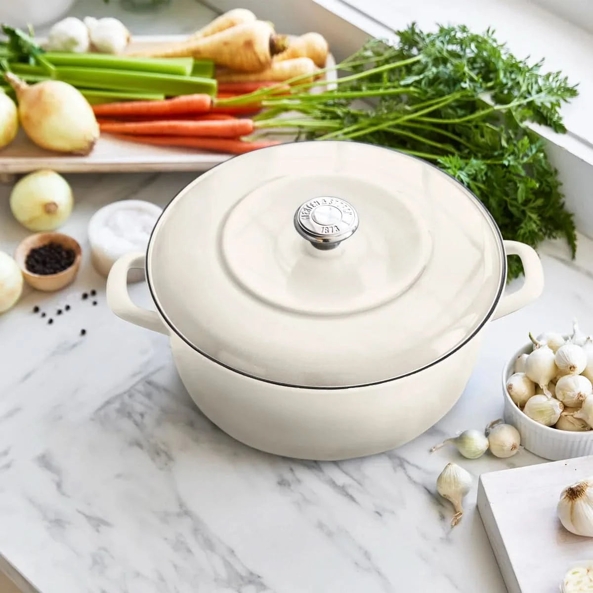 Merten & Storck 5.5-Quart Dutch Oven with Lid, 3.7-Quart Braiser with Lid, 2-pack