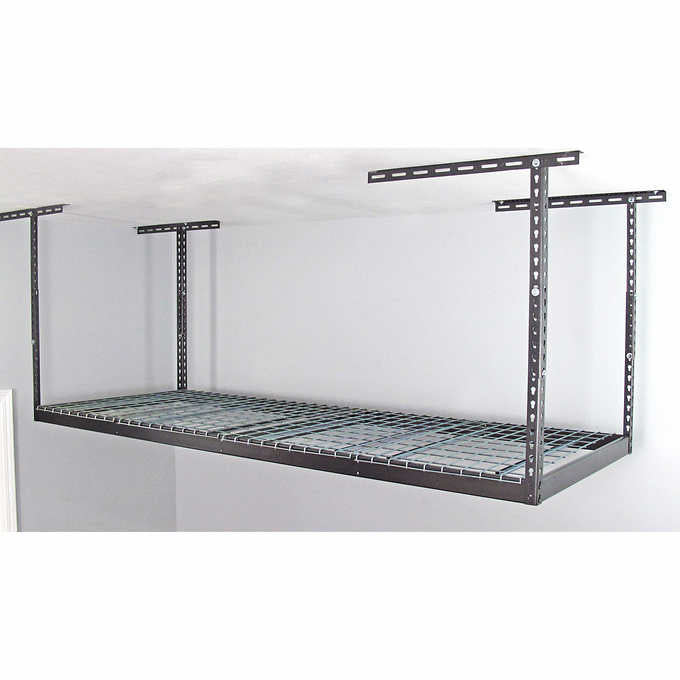 SafeRacks 3 ft x 8 ft Overhead Garage Storage Rack and Accessories Kit