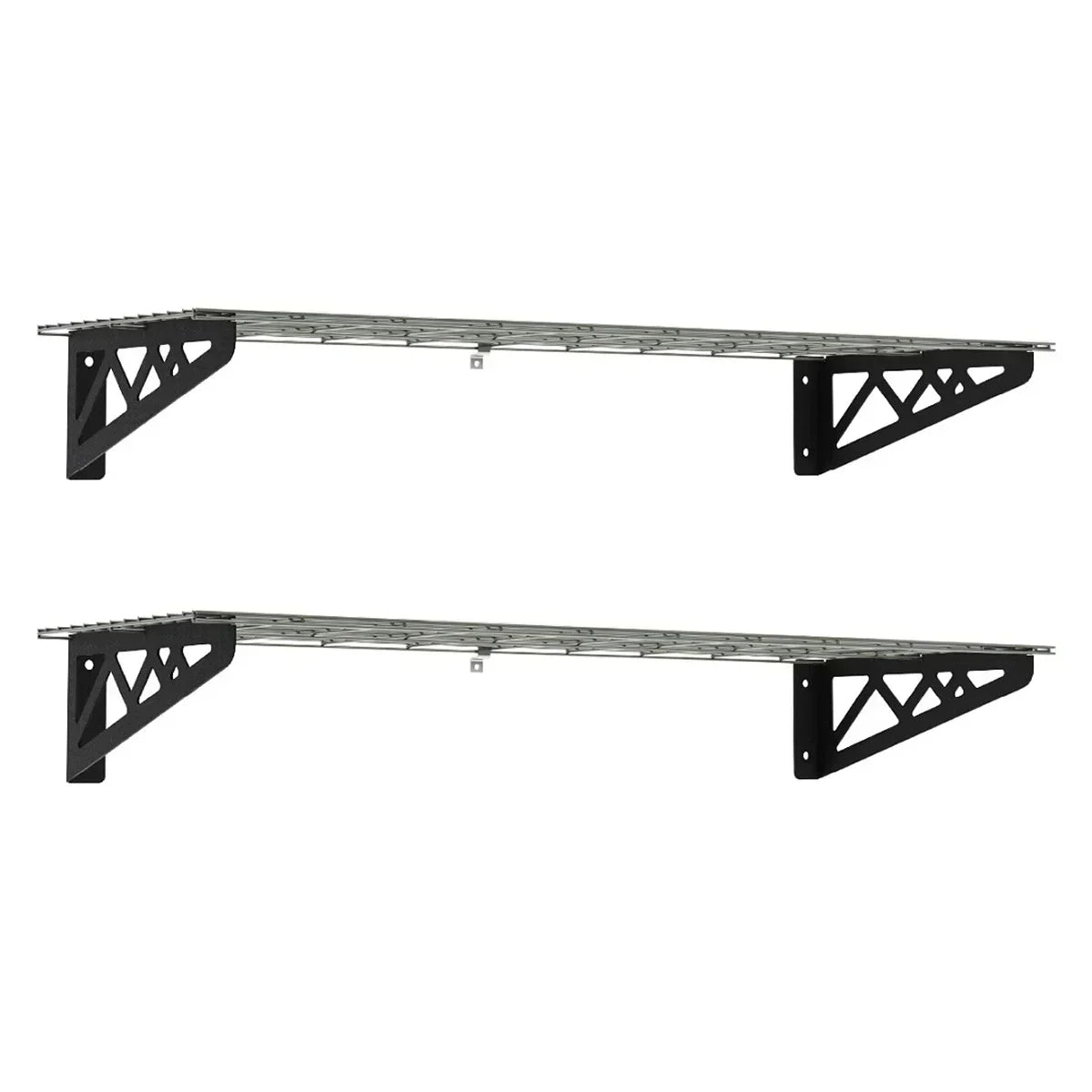 SafeRacks Wall Shelf Combo Kit, Two Shelves, Four Deck Hooks