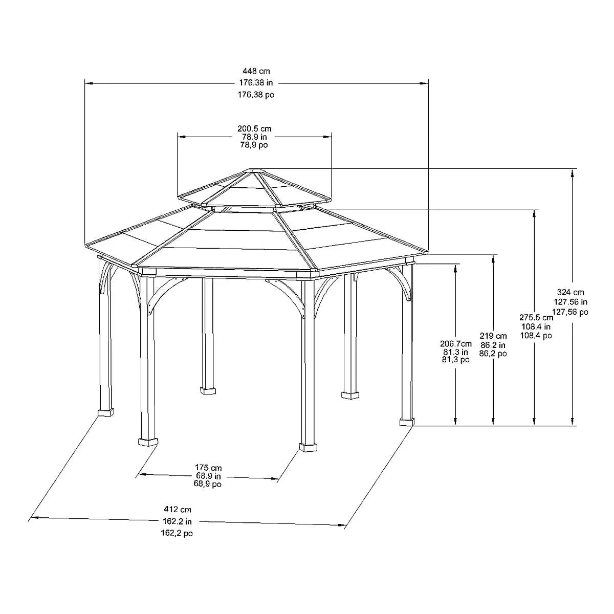 Sunjoy Ashland Hexagonal Gazebo