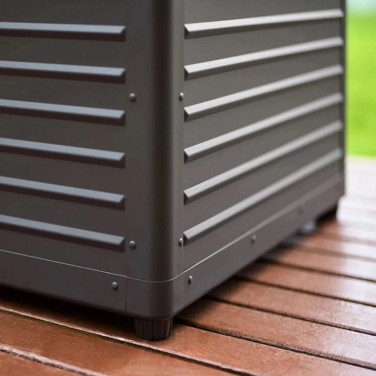 Mirador 205 Gallon Powder Coated Durable Metal Storage Box with Lockable Wheeled Base