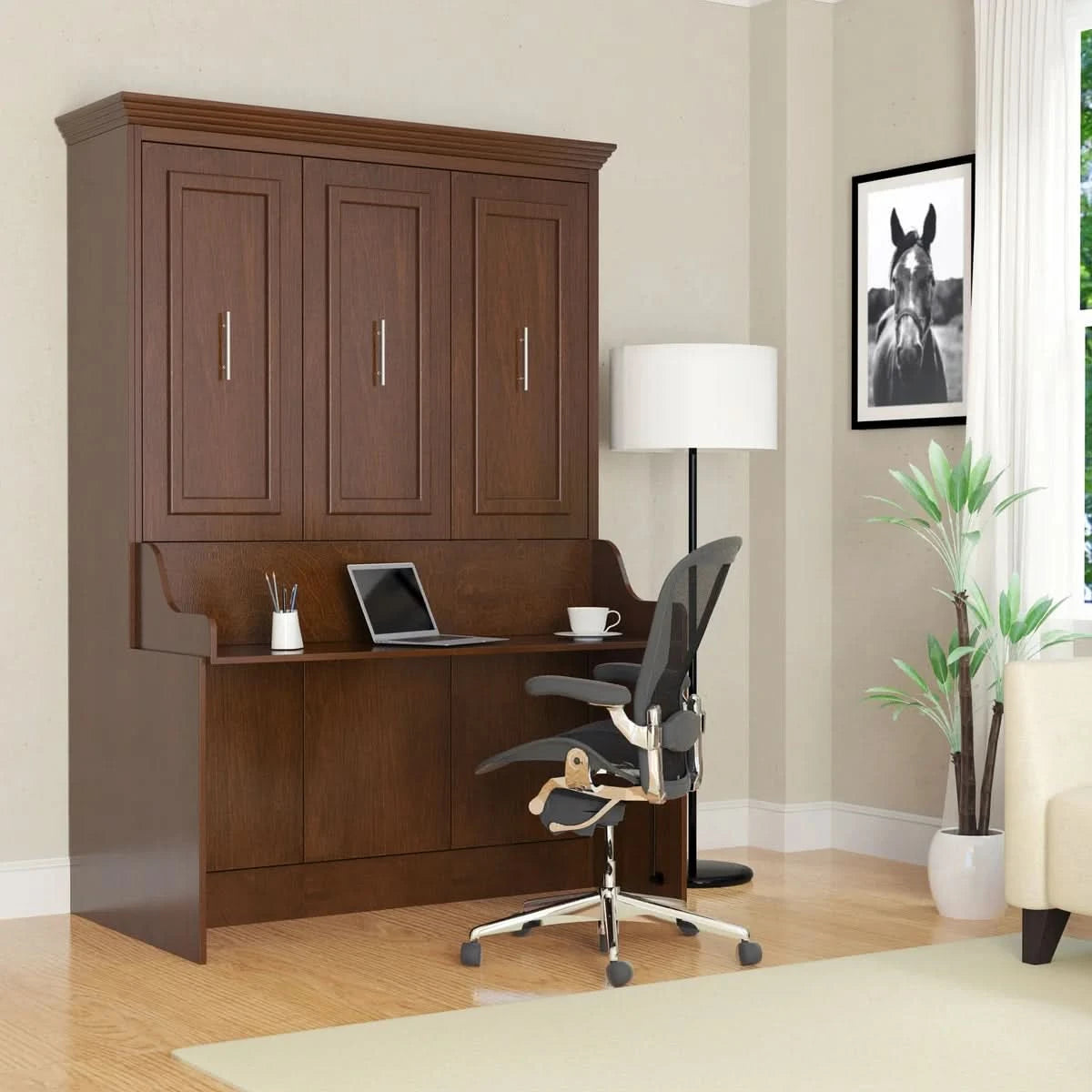 Bed & Room Porter Full Portrait Wall Bed with Desk