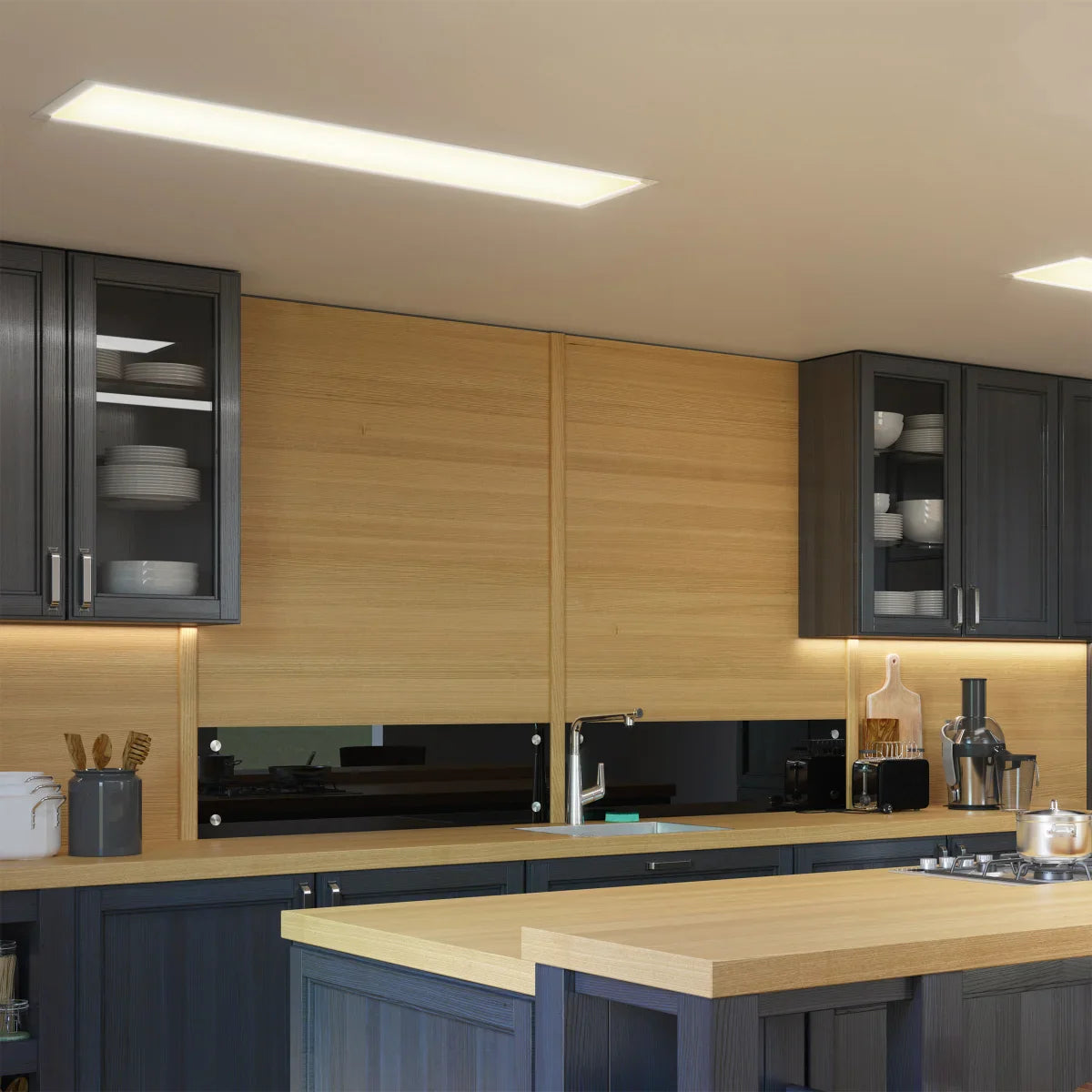 Artika Sunray 1'x4' Flat Panel LED Light, 2-pack