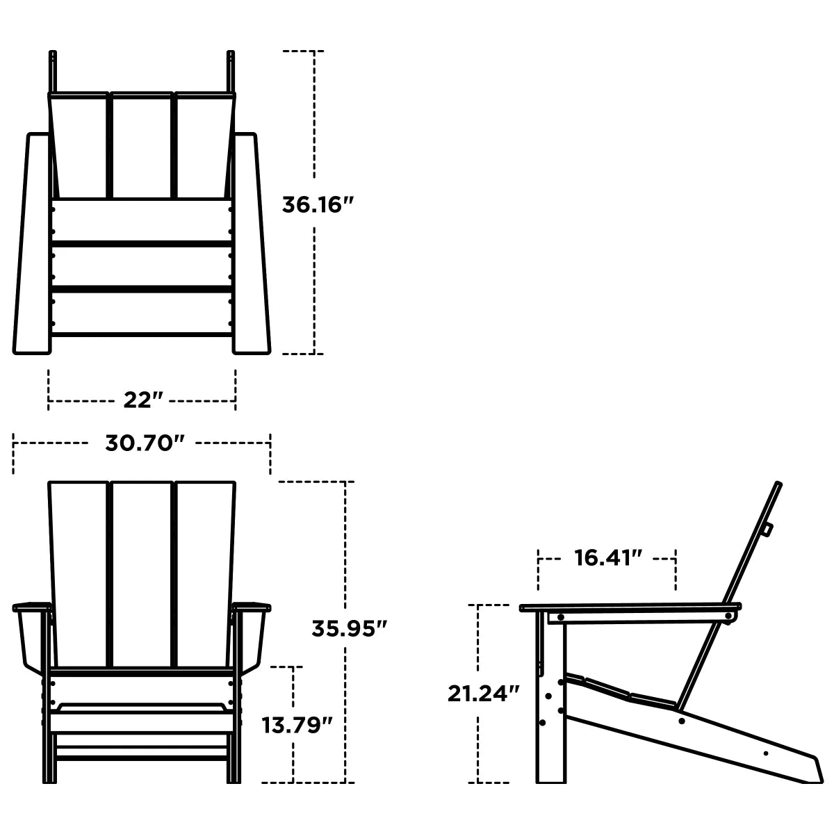 Long Beach Modern Adirondack Chair