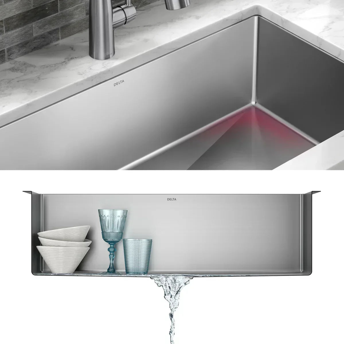 Delta 32” Undermount 16 Gauge Kitchen Sink with 18” Kitchen Faucet