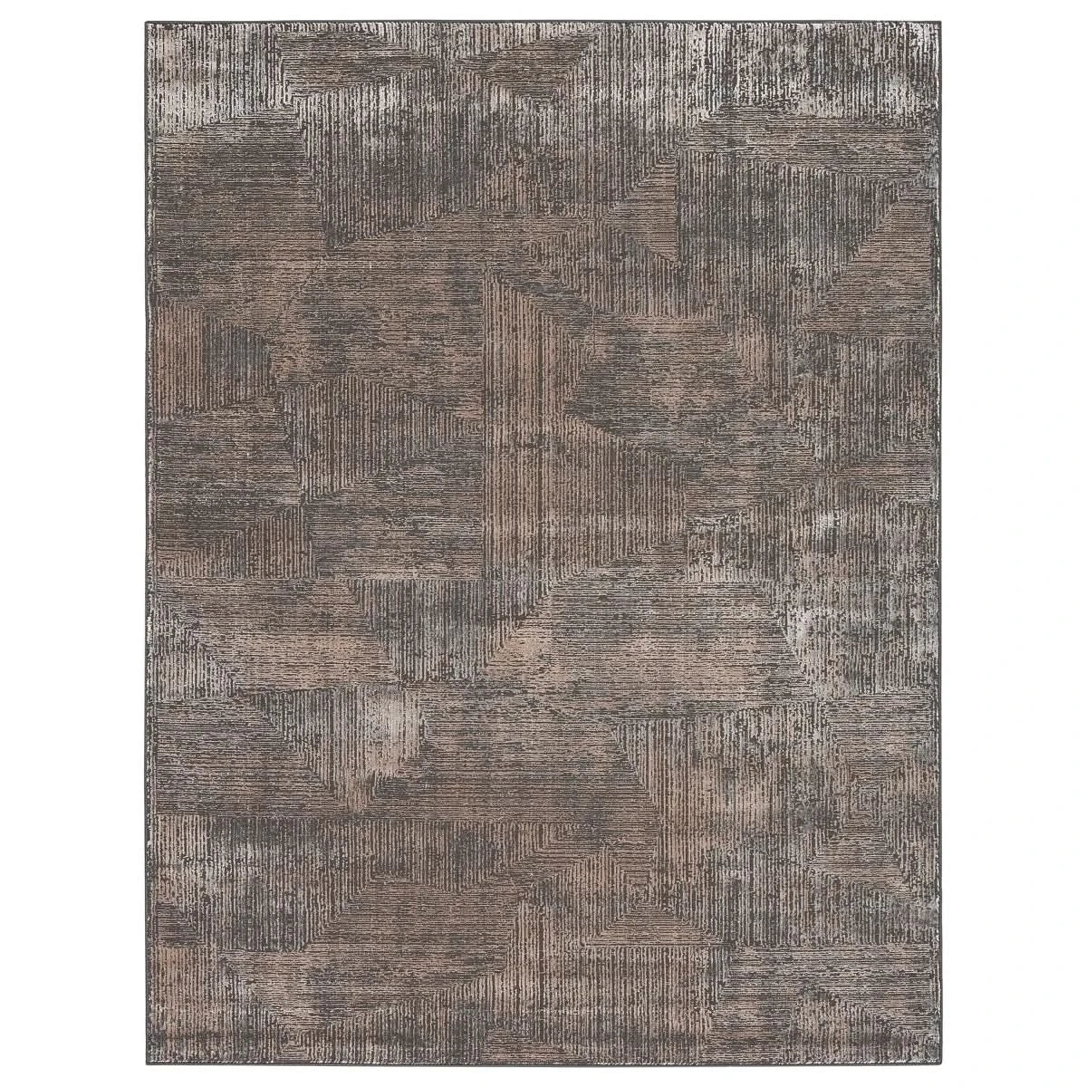 Calvin Klein Luminosity Black Ivory Area Rug, 5'3" x 7'3"