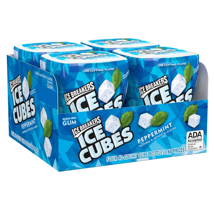 Ice Breakers Cube Peppermint Gum, 40 pieces, 4-count