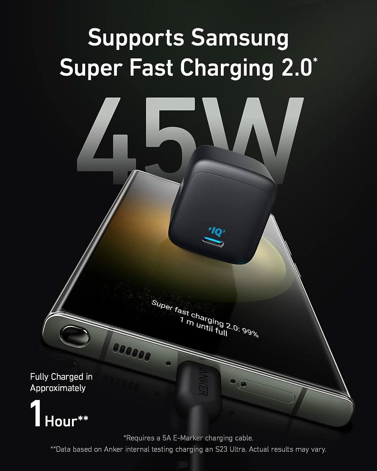 Anker 313 USB C Super Fast 313 Charger (45W)