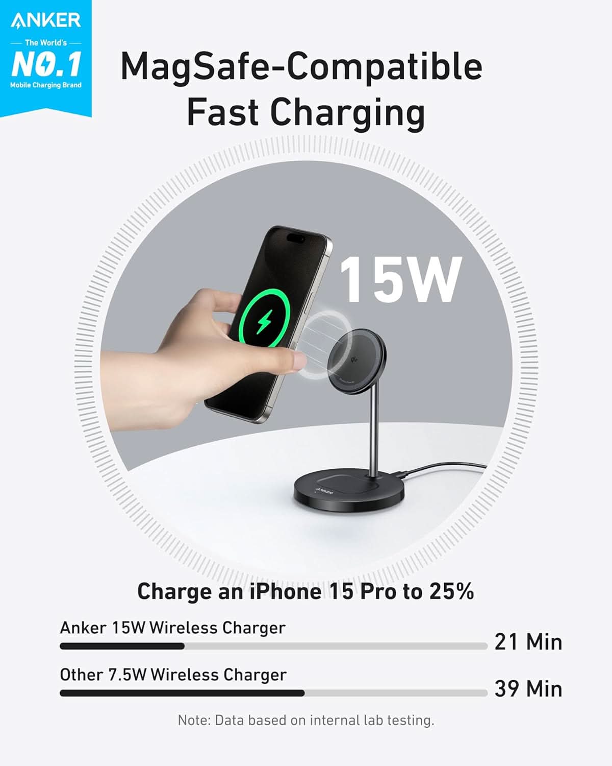 Anker MagGo Wireless Charger (2-in-1, Stand)